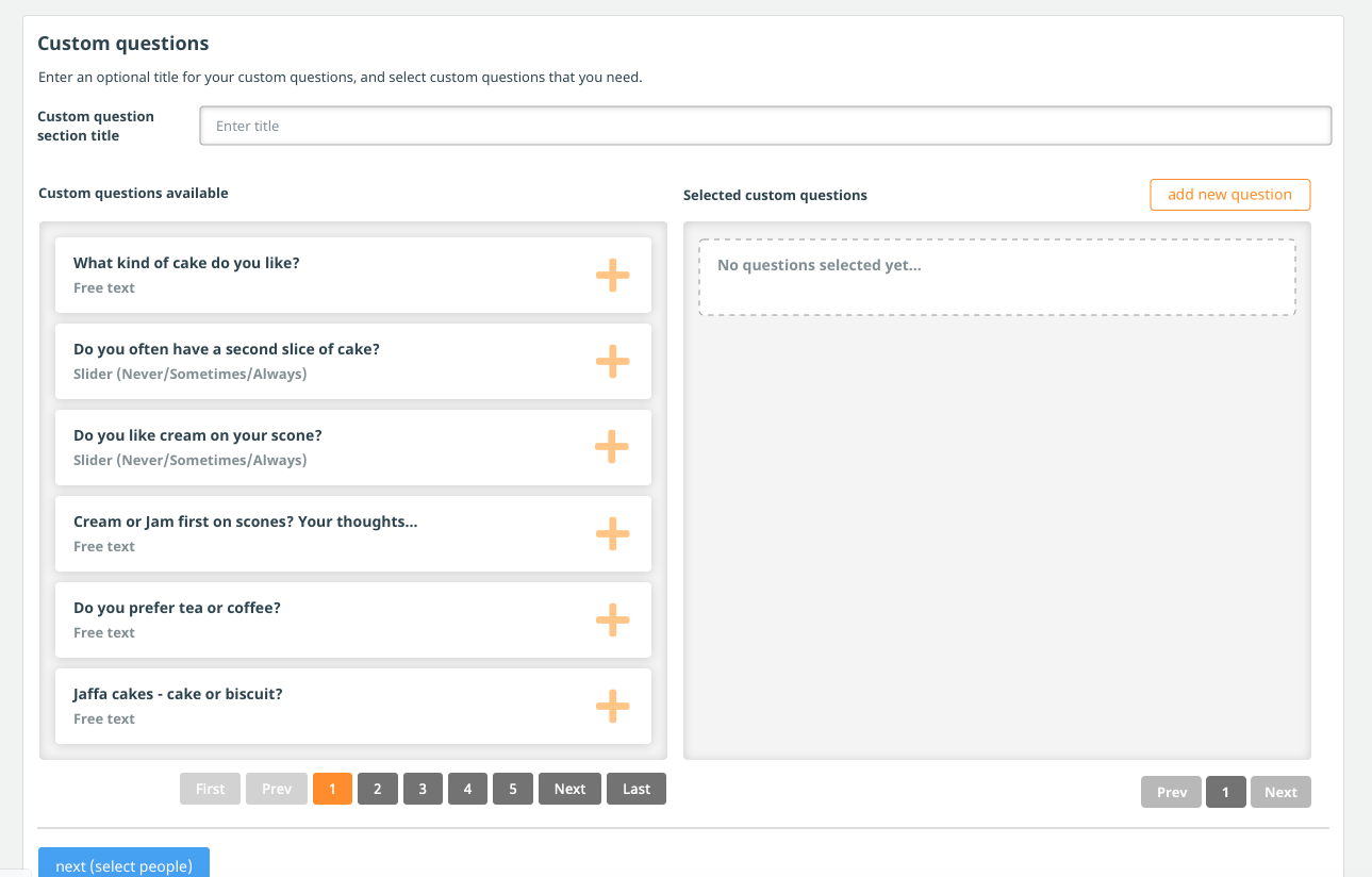 Custom Questions for WeThrive -  employee survey platform